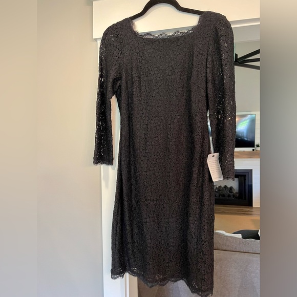 Adrianna Papell Lace Dress- Black - NWT - smoke free, pet free home. - Picture 3 of 5
